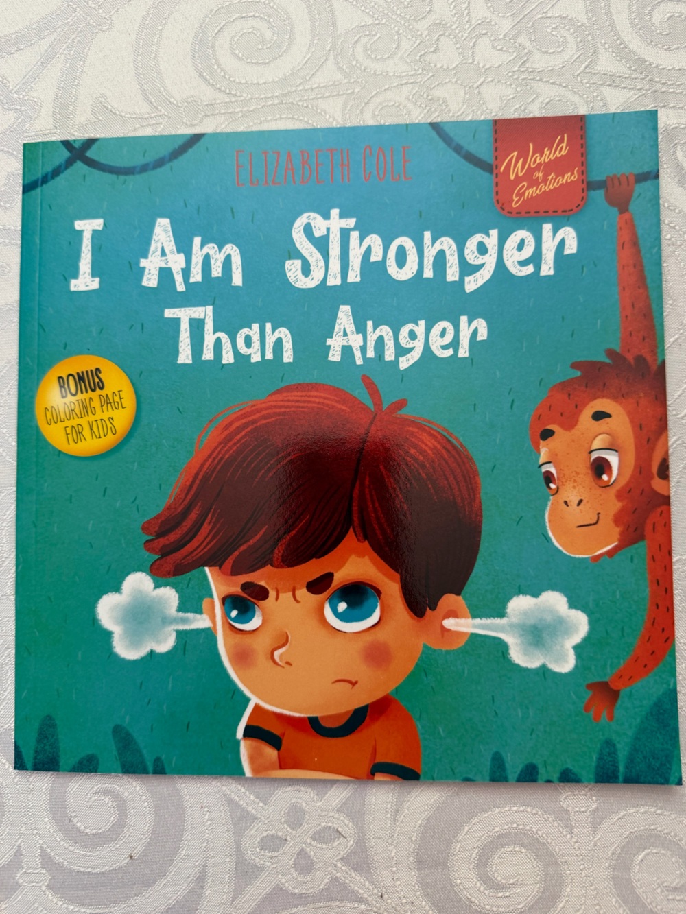 'I Am Stronger Than Anger' Kids Book - Teal & Orange